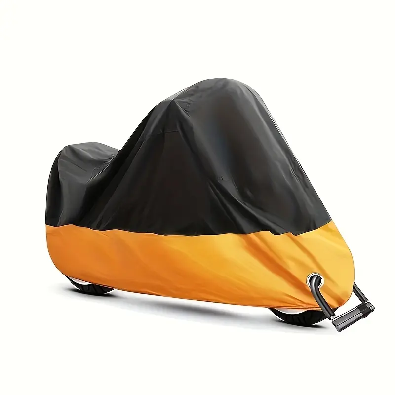 Motorcycle Cover Waterproof All Season – 300D Oxford Fabric, Universal Fit for Most Bikes with Lock Holes