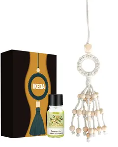 Ikeda Boho Doll Car Air Freshener – Hanging Diffuser with 10ml Essential Oil
