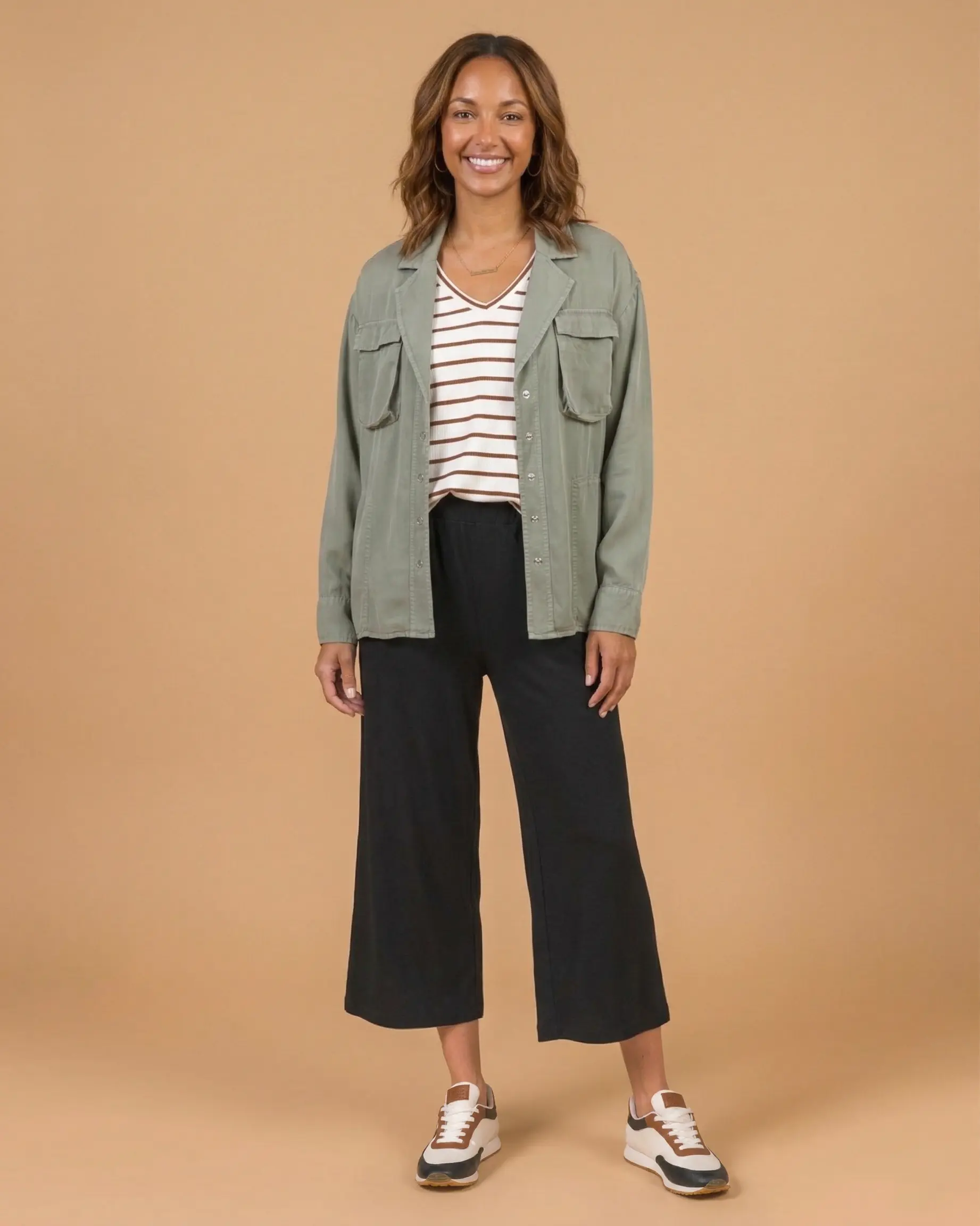 Sage Tencel™ Lyocell Utility Shirt Jacket - FINAL SALE