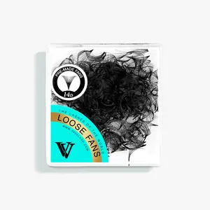 14D Handmade Premade Loose Fans With Pointy Base /500 Fans 0.07MM