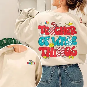 Teacher Of Little Things Sweatshirt, Gift for Teacher, National Read Across America Shirt, Teacher Reading Tee, Teacher Custom Name