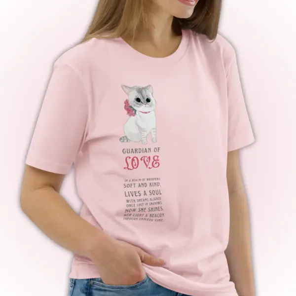 Premium Poem T-Shirt Eco-Friendly 100% Organic Cotton Valentine's Day Love Poem Unisex Available in Cotton Pink, White & Heather Grey
