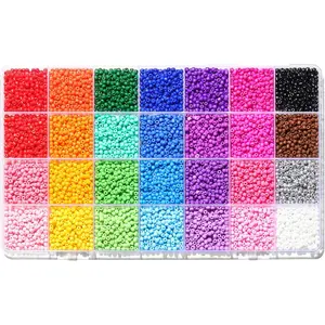 Ywmimn 28 Colors 3mm Seed Beads, 7200PCS Glass Seed Beads Kit for Jewelry Making, Craft and Bracelet Making