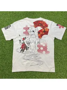 Anime-style Asuka From *Neon Genesis Evangelion* Casual 3D Print T-shirt - Bandai Anime Fan Role-Playing Casual Quick-Drying Top