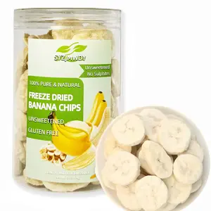 Freeze-Dried Banana Slices 170g  Crunchy Real Fruit Snack  Gluten-Free Travel Snack  Resealable Jar  Pantry & Bulk Storage