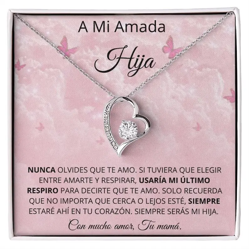 Regalito para mi hija | Regalo de cumpleaños para mi hija, Father Daughter Gifts from Dad, Birthday Gift for Daughter Adult, Father Daughter Necklace, Daddy Daughter Gifts for My Daughter