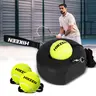 Hikeen Unisex Metal-Base Stable Tennis Solo Training System - 3 High-Quality Balls, 1-Step Installation, Automatic Rebound, Portable, Indoor/Outdoor Use, 30% Elastic Hits, Carry Bag, Abrasion Resistant Stretch Cord, Tennis Grip, Strap, Hands Stay Clean