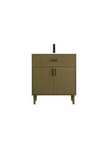 Elegant Kitchen & Bath VF25030MCB 30 in. Chandler Rectangular Single Bathroom Vanity, Chestnut Brown