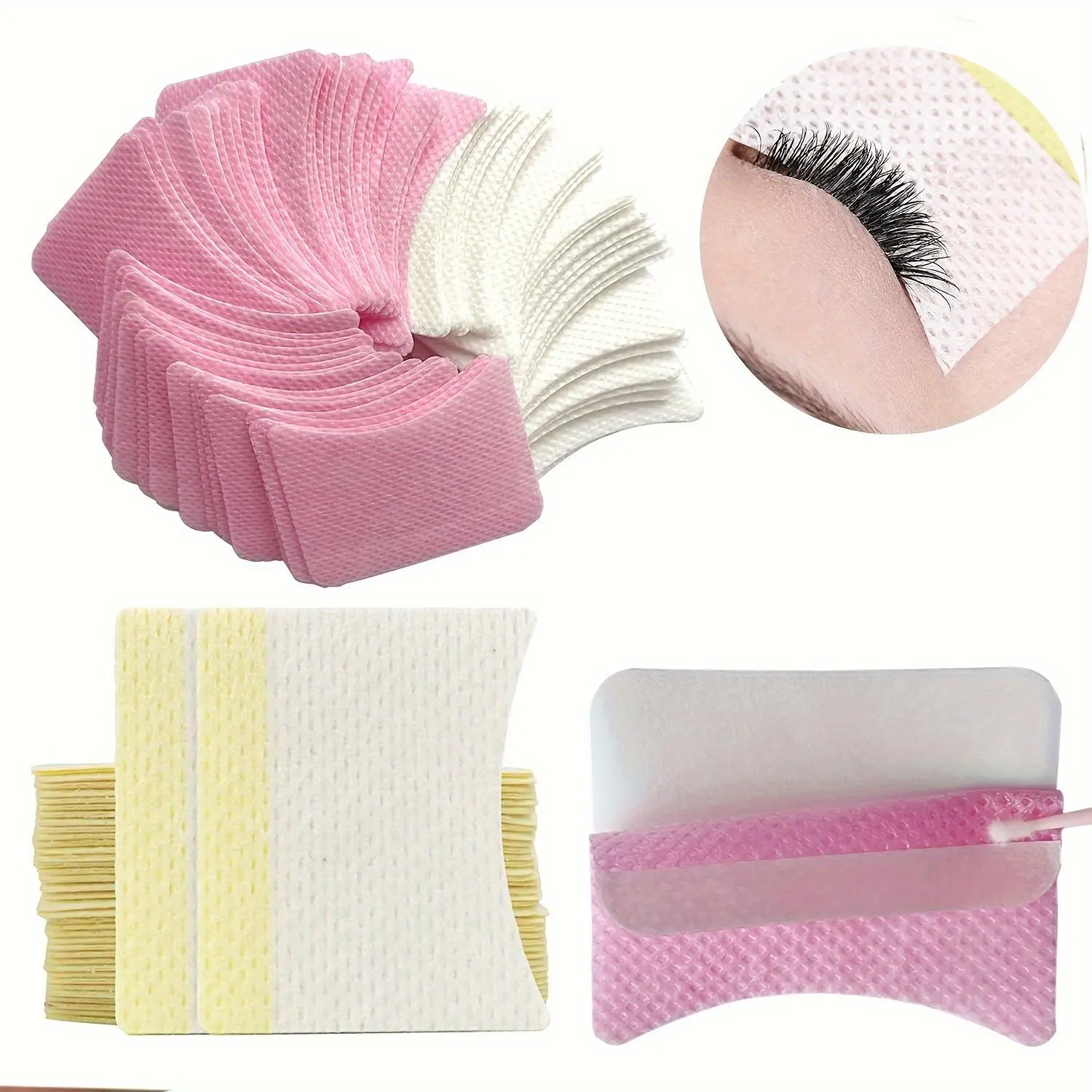 Eyelash Extension Pads,Disposable Cotton Sticker Under Eye Lash Patch for Eyelash Perming, Eyelash Tinting, Eyelash Glue Cleaning Remove Eye Patch Beauty Grafting Eyelashes Sticker Cosmetic Makeup Tools, Eyelash Glue Remover, Makeup Accessories