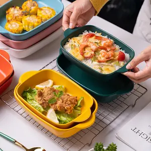 Baking Ceramic Cookware Set, Rectangular Baking Dish for Cooking, Everyday Use Baking Pan for Home Chefs