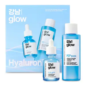 GANGNAM GLOW - Skin-Moisturizing Solution Duo | PEPTIDE TONER & PLUMPING SERUM FOR KOREAN GLASS SKIN