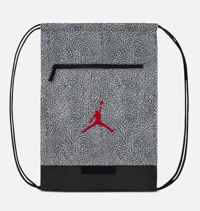 Jordan Sport Gym Sack Cement Elephant Print RED GREY BLACK