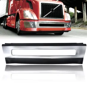 TORQUE Front Center Bumper with Chrome Trim Replacement for 2004-2016 Volvo VNL 300 430 630 670 730 780 Series Semi Trucks (TR004)