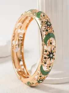 Hollow Out Moon & Star Design Cuff Bangle, Stackable Bracelet, Stacking Bracelet, Fashion Bracelets, Artificial Crystal Decor Jewelry for Women, All-match Fashion Accessories for Daily Wear, Bracelet Set