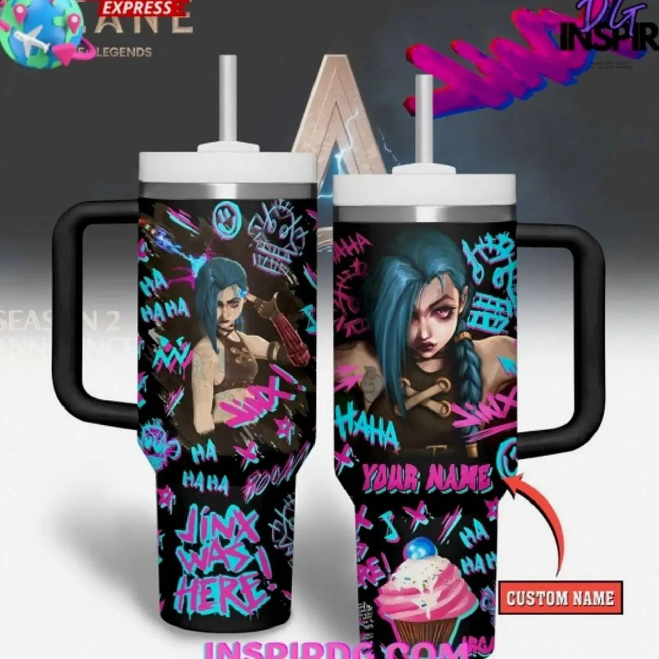Arcane League of Legends Special  30oz 40 oz Tumbler With Handle HG Cup