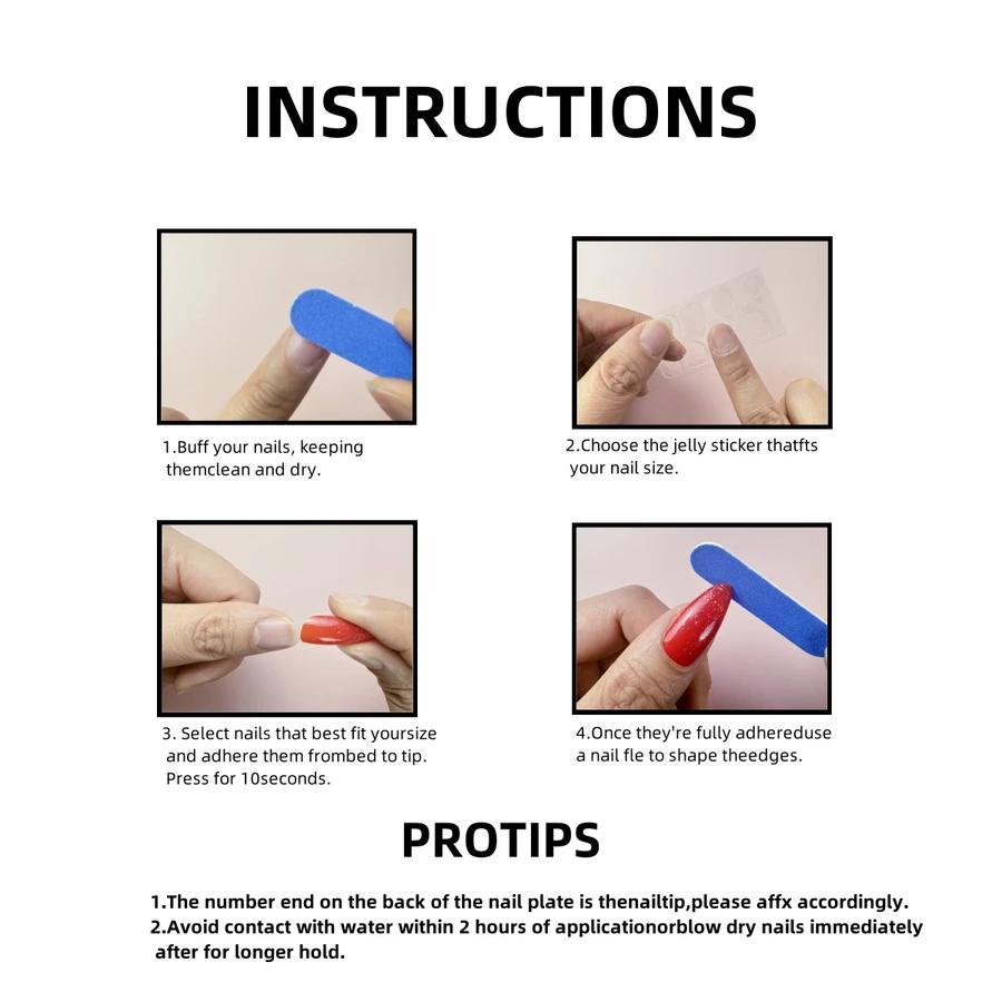 TISXTISW 3D Collections 10PCS Press-On Nails - Handmade, Medium Length, Super Strong, Includes Storage Box, Adhesive Tabs, Double-Sided Nail Buffer Tisxtisw-D97