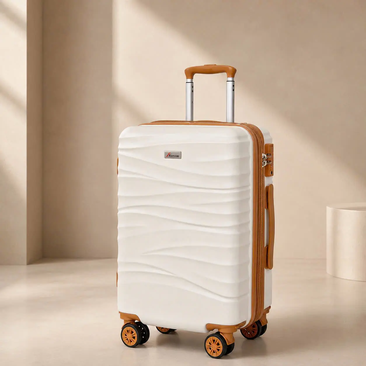 ROMSWI Expandable Luggage (22''/26''/28''), Lightweight Scratch-Resistant PC+ABS Hardshell Suitcase with TSA Lock Double Spinner Wheels & YKK Zipper