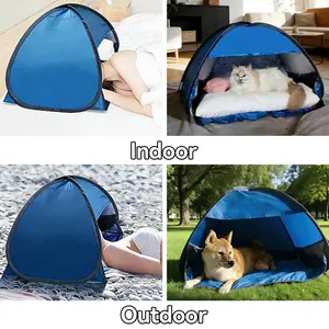 Portable Pop-Up Beach Tent, Dog Beach Tent, Pet Sunshade, Mini Head Sun Shelter, Camping Outdoor Hiking Picnic Windproof, for Small Dogs Cats Animals