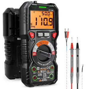 Digital Multimeter TRMS 6000 Counts Voltmeter Auto-Ranging Fast Accurately Measures  Current Amp Resistance Diodes Continuity Duty-Cycle Capacitance Temperature for Automotive