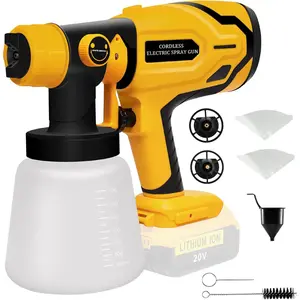 Cordless  sprayer for dewalt 20v max battery  sprayers for home interior airless electric hvlp for furniture walls cabinets fences doors etcbattery not included d001 Paint