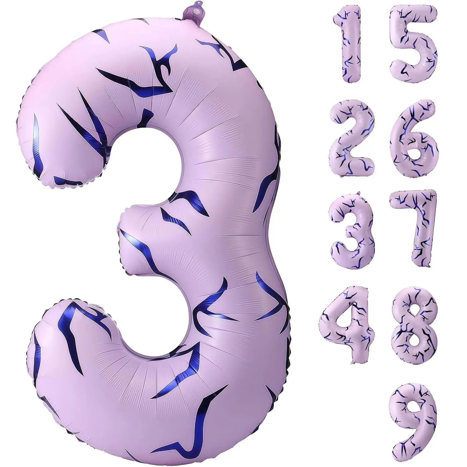 40 Inch Light Purple Kpop Number Balloon 3 For Birthday Party Decorations | Foil Number 3 Kpop Balloon Resist Leaks Bursts For 3St Boy Girl Birthday Party Wedding Anniversary Indoor Outdoor Decor