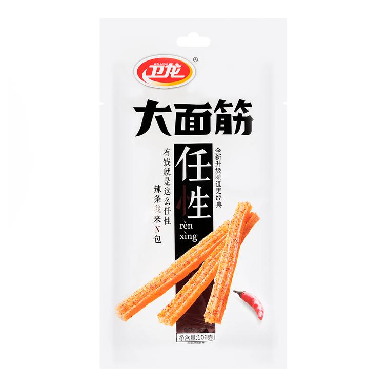 Weilong Big Latiao Wheat Snack – Hot & Spicy Flavor Spice Savory