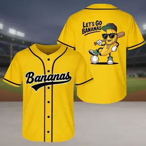 Personalized Bananas Team Baseball Jersey, Funny Bananas Jersey, Let's Go Bananas Jersey, Gift For Savannah Fan