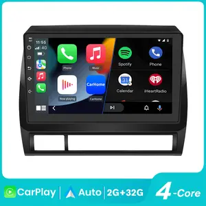 Car Stereo for Toyota Tacoma 2005-2015 touch screen has Android Auto Wireless Carplay, Bluetooth WIFI supports GPS Navigation