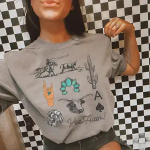 Western Turquoise Cow Shirt, vintage crewneck sweatshirts, western outfit women, cowgirl outfits, western clothing stuff tops, country concert outfits, western style clothes