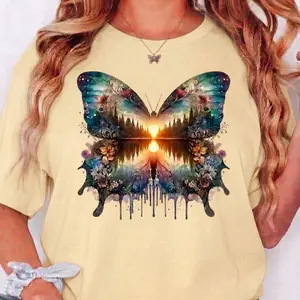 Comfort Colors® Boho Sunset Butterfly Tshirt