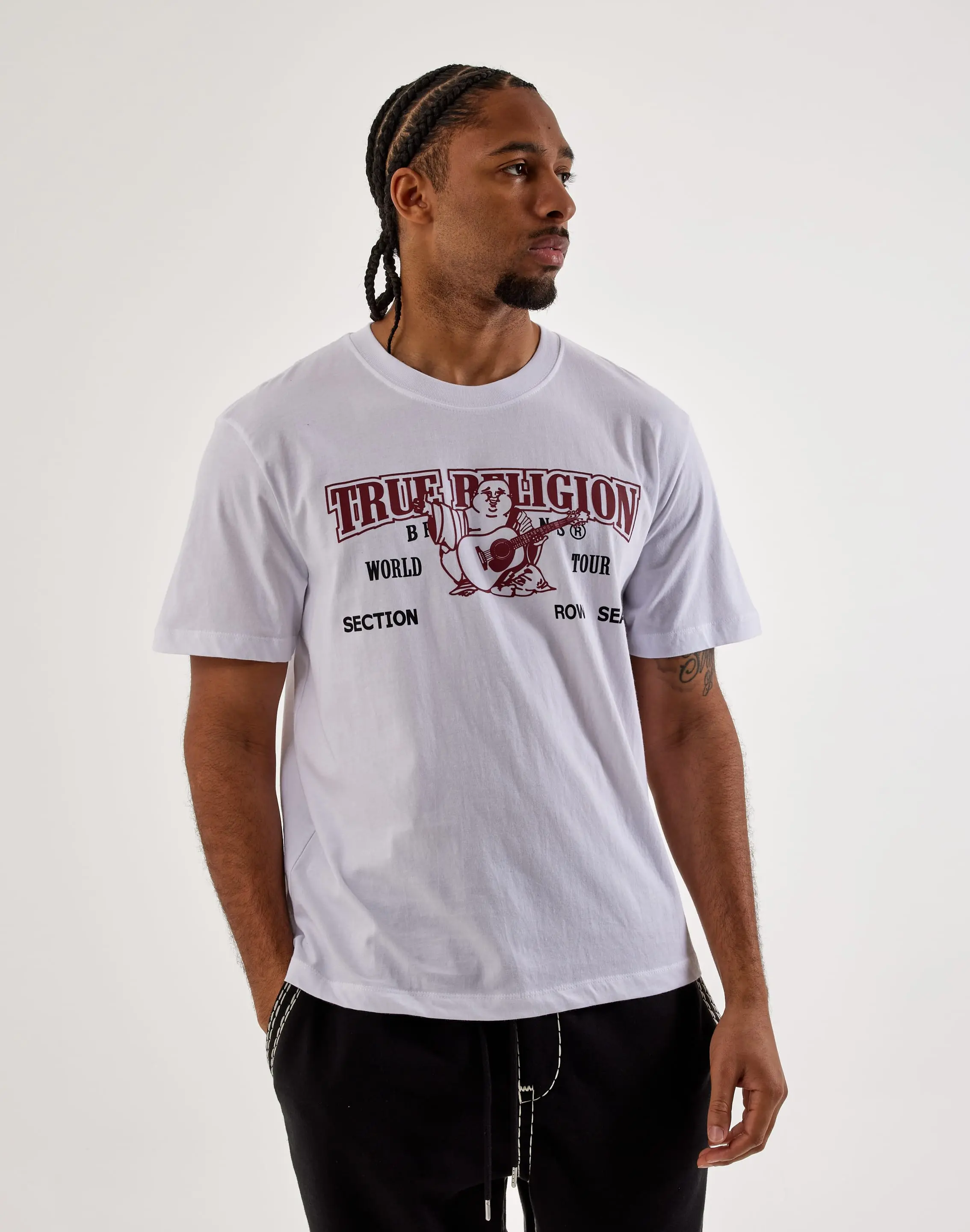 Mens True Religion Buddha Arch Logo Tee