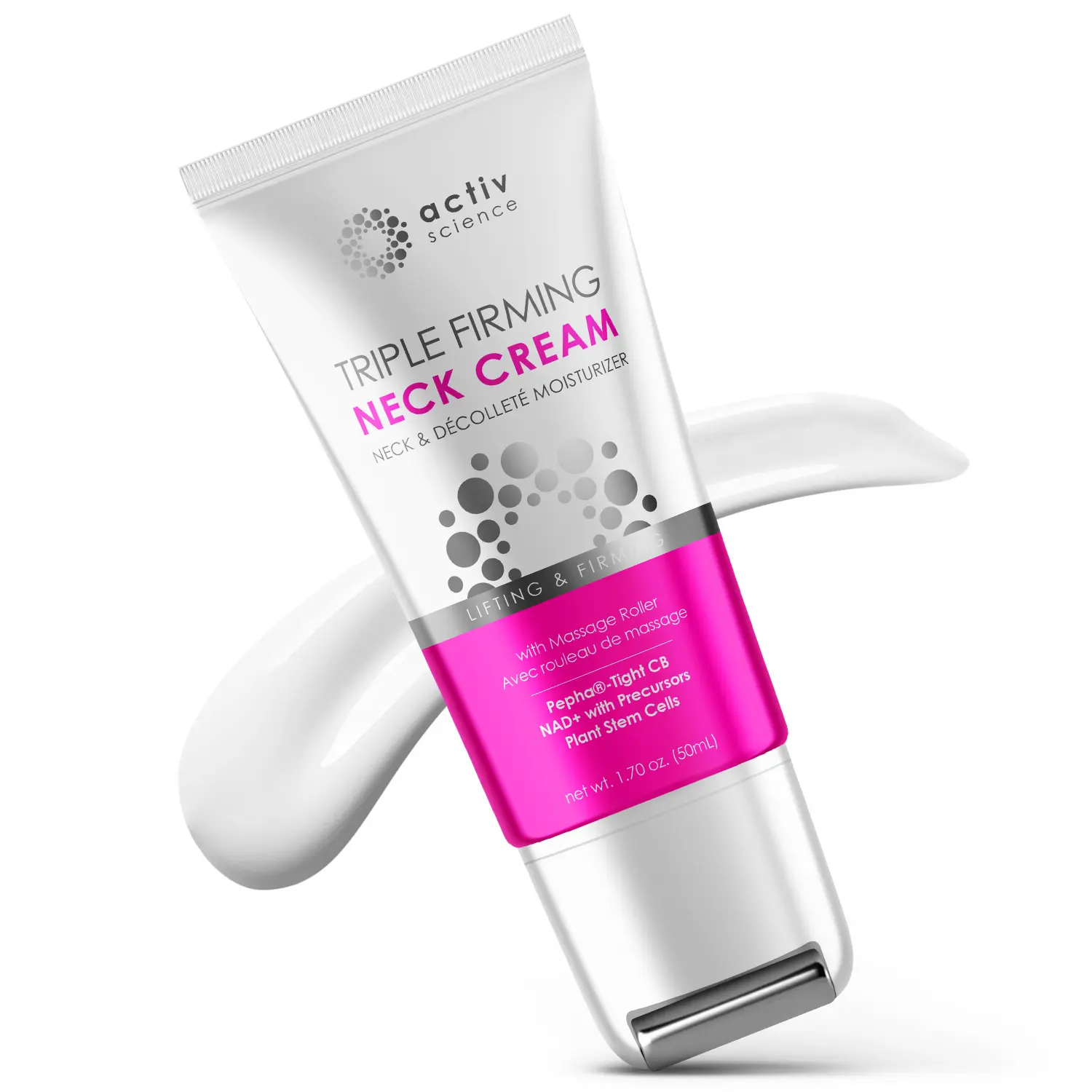 Activscience Triple Firming Neck & Face Moisturizer Roller with Roller - 1.7 Oz