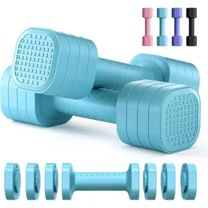 Adjustable Dumbbell Set 2-piece 4-in-1 Free-Weight Dumbbell Set for Women Home Workouts 2 3 4 5 lbs TPU Soft Rubber Handles Ideal for Home Gym Training