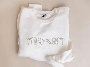 Nurse Icon crewneck| Nursing icons sweatshirt | Embroidered Sweatshirt | gifts for nurses