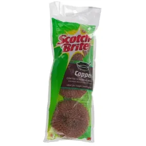 3m  3 Count Scotch-Brite Copper Coated Scouring Pads