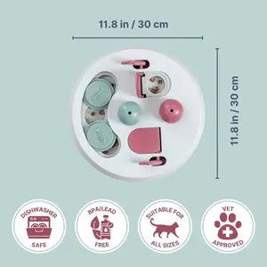 Flip Board Strategy Game for Cats, Puzzle Toy, Treat Dispenser, Interactive Play