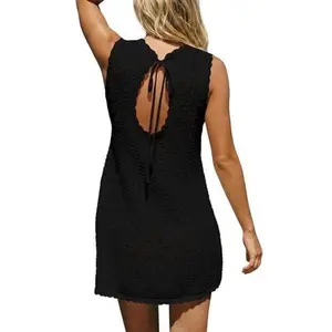 Fisoew Womens Swimsuit Coverup Crochet Sleeveless Bathing Suit Cover Up Swimwear 2026 SwimWeek Summer Beach Dress Vacation Outfits SummerVibes