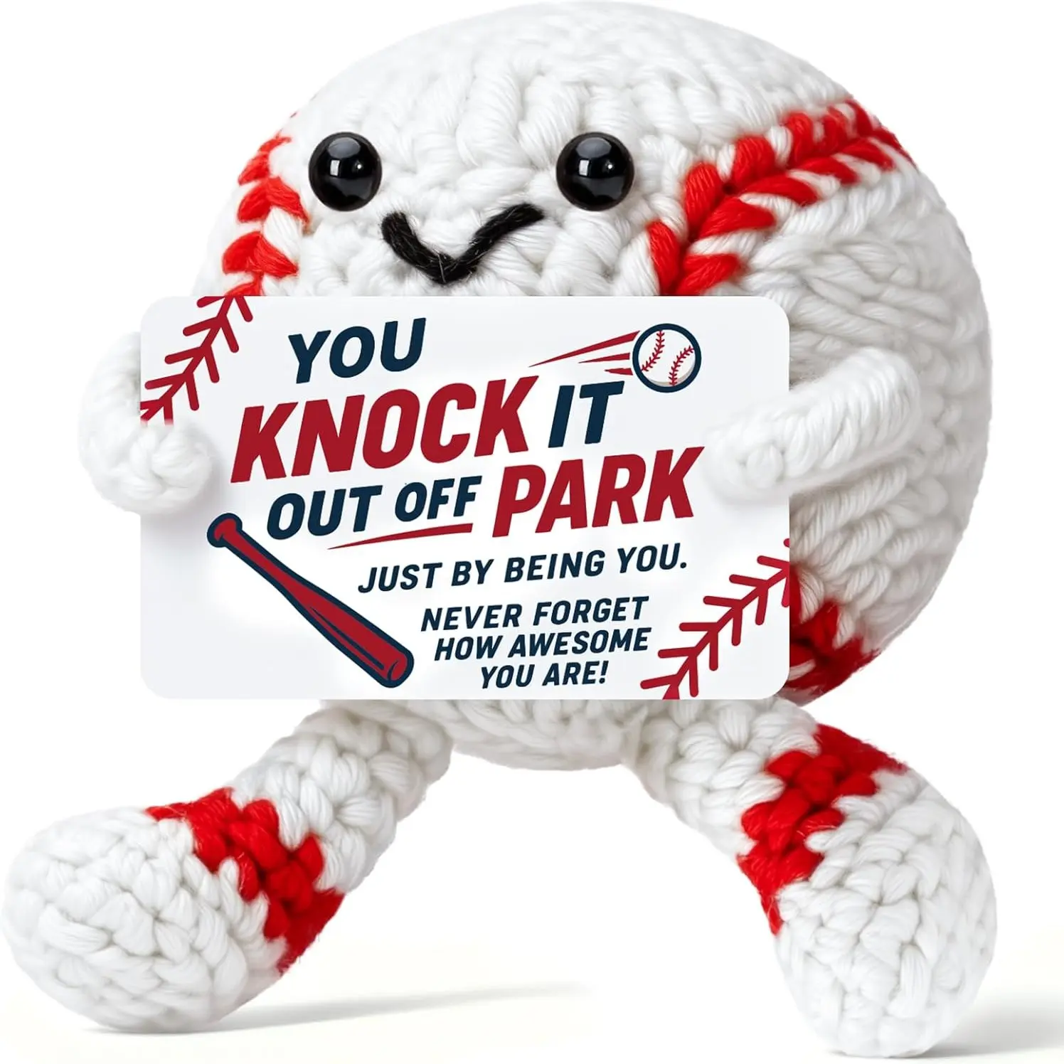 Boys Men Fun Baseball Gift, Cool Baseball Accessories, Christmas Stocking Stuffer, Coach Lover, Plush Decoration Birthday Party Present, Crochet, Handmade Crochet Figure, Stuffed Animal Gift, Amigurumi Gift, Soft Huggable