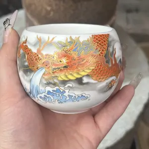 Pure Handcrafted Dragon spitting water Tea Cup-150