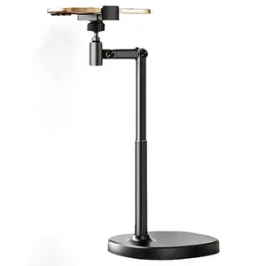 Rotating phone holder, adjustable desktop phone stand, desktop overhead shooting stand, used for office, selfies, live streaming, and video recording, Cell Phone Stand