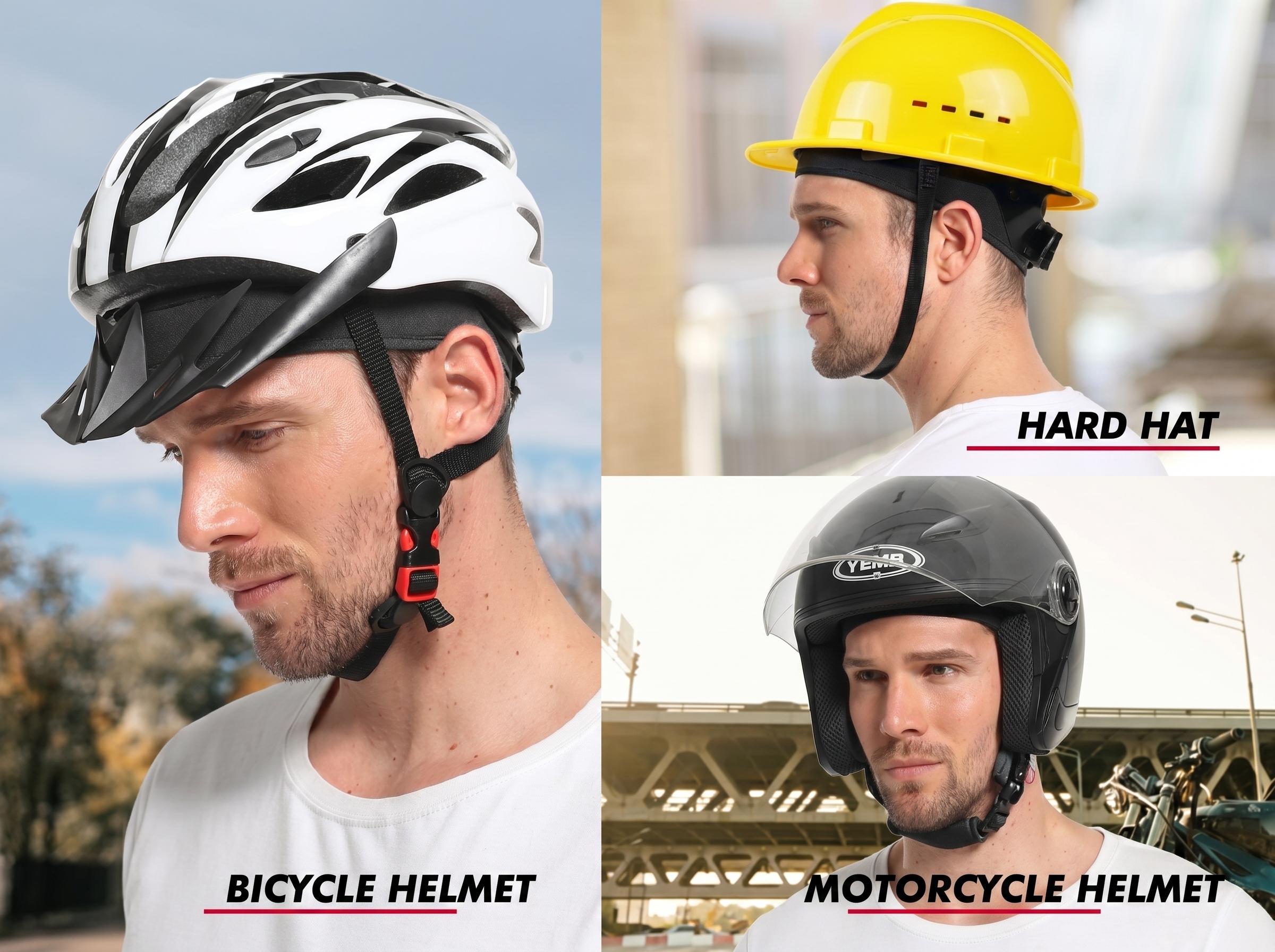 MELASA Cooling Skull Cap (3/4 Pack) - Ultra Breathable Elastic Polyester Cap, Stretchy Helmet Hat, Headset Saver, High-Stretch Fit Moves with You for Motorcycle, Cycling, Gym Workouts, Cooling Helmet Liner Sports & Outdoor Hats