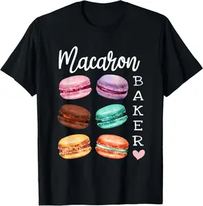 100% Cotton Macaron Baker a French Candy Dessert Lover as Macaron T-Shirt