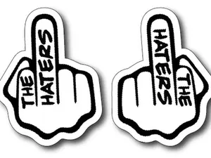 F the Haters Middle Finger Sticker Decal for Car Truck Cup Mug Yeti Vinyl Graphic Peel and Stick on 3M film outdoor material waterproof