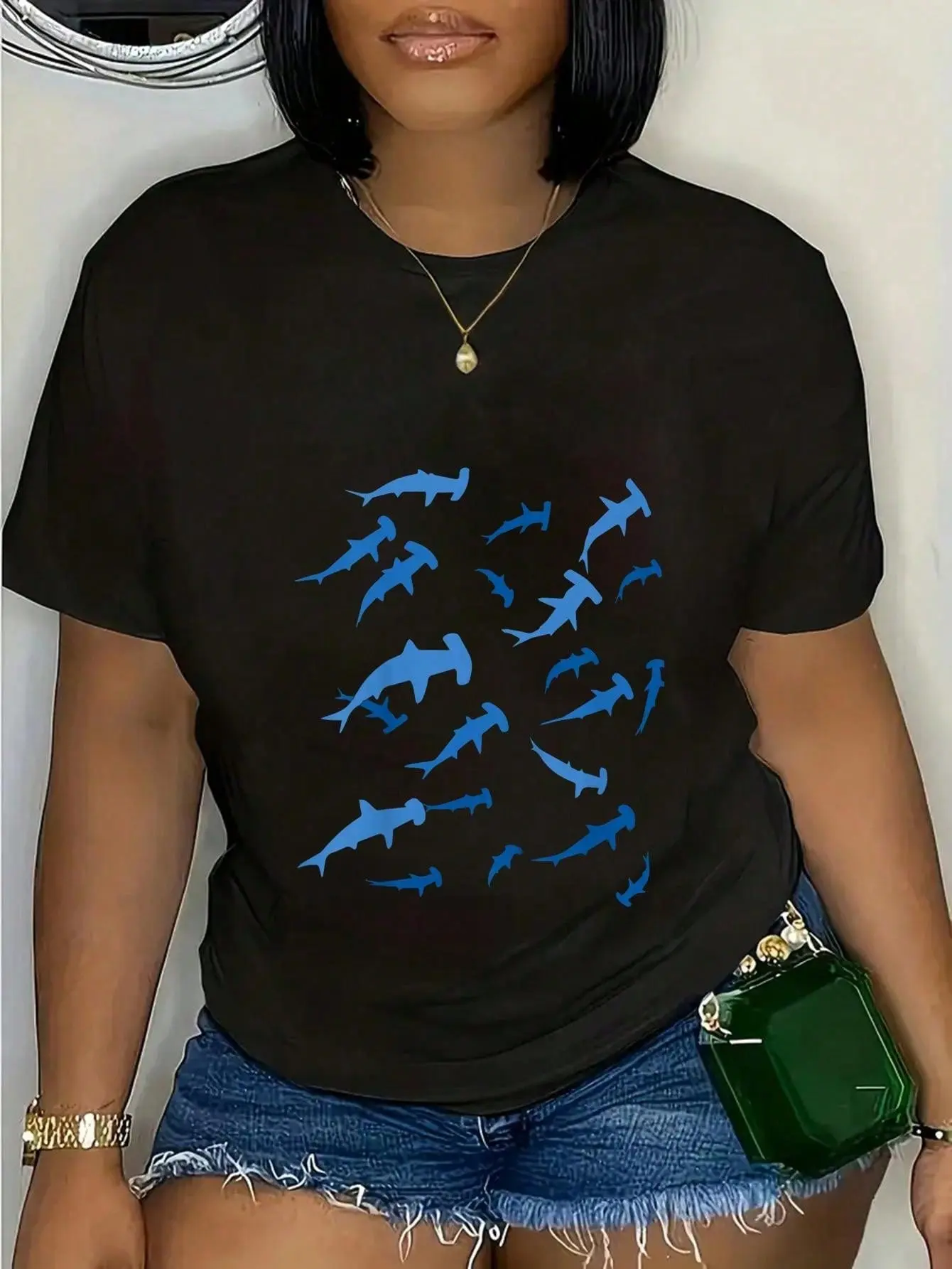100% Cotton Hammerhead Shark T-Shirt T-Shirt