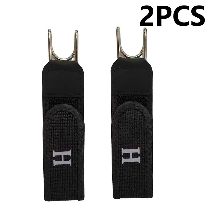 Unisex Elastic Waist Belt with Metal Hook,Invisible Tactical Elastic Belt,Buckle Less Invisible Design for Work & EDC with Carabiner 2PCS