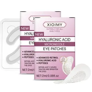 4pcs Hyaluronic Acid Micro Needle Eye Mask, Infused with Retinol & Peptides, Moisturizing & Firming, for Eyes Face Nose Area