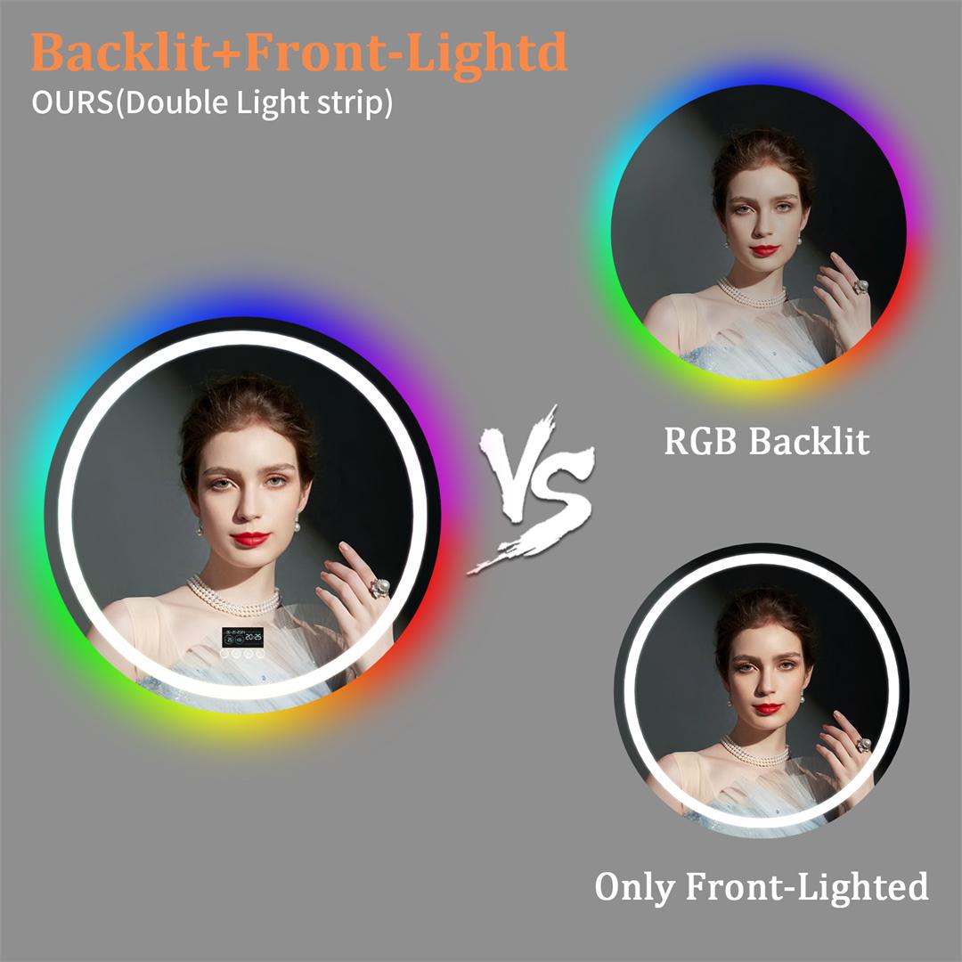 LumiBased LED Round Mirror LED Light with bluetooth LumiBased LED Round Mirror LED Light with bluetooth