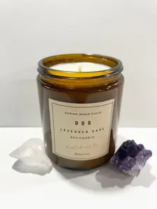 Angel Number 999 - Tranquil Amber Spiritual Soy Candle