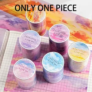 200cm Roll Sky Cloud Tape, Pet Material Large Roll, Creative Scrapbooking Materials, DIY Album Frame Water Cup Diary Calendar, DIY Sticker