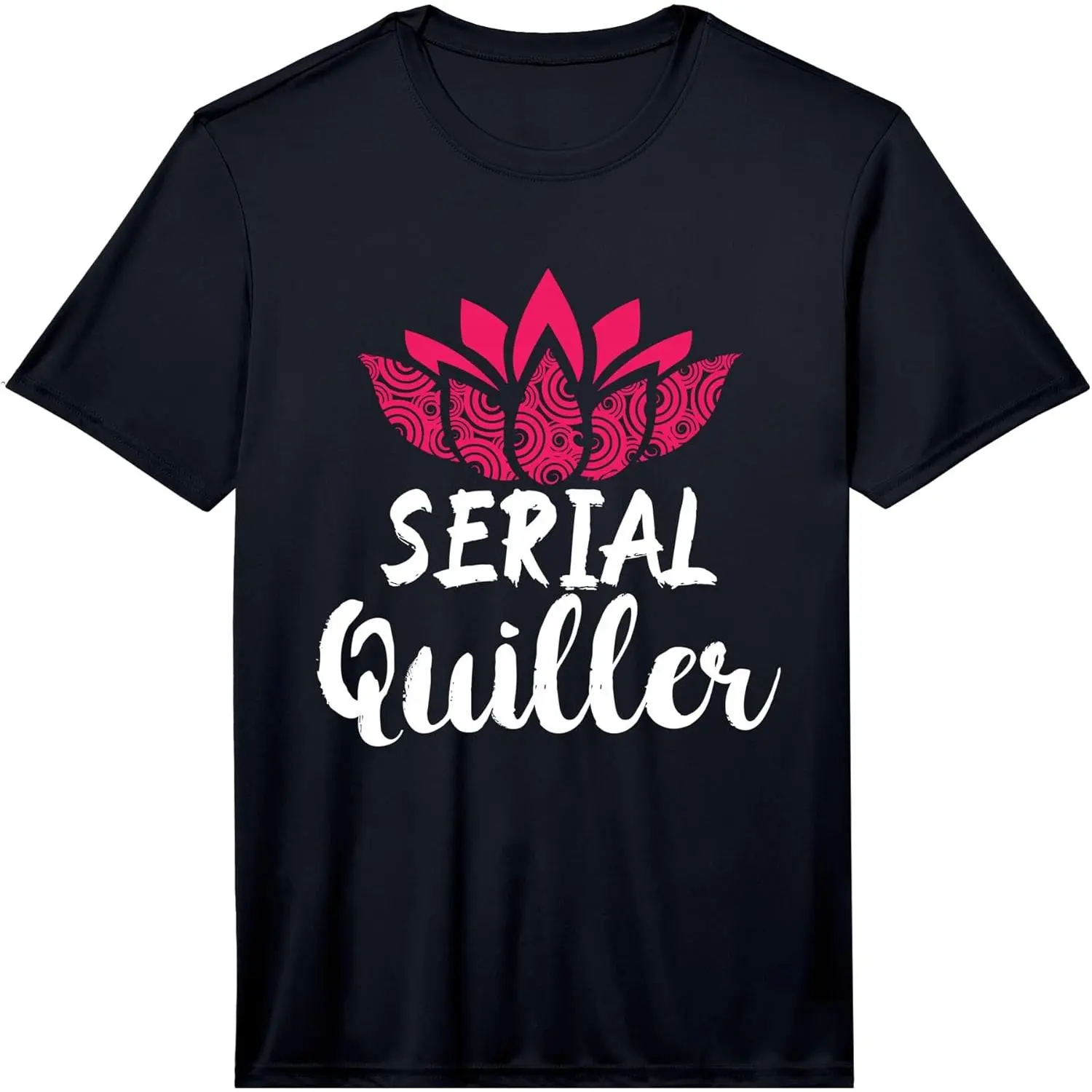 Men's Serial Quiller Funny Graphic T-Shirt, Casual 100% Cotton Round Neck Shortsleeve Top for Crafting & Hobby Artists, Tshirt